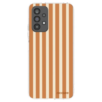 Picasee silikonový průhledný obal pro Samsung Galaxy A73 5G - Orange lines