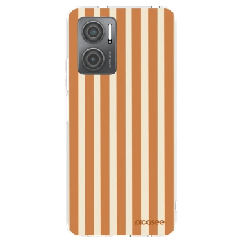 Picasee silikonový průhledný obal pro Xiaomi Redmi 10 5G - Orange lines