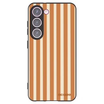 Picasee silikonový černý obal pro Samsung Galaxy S23 5G - Orange lines
