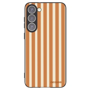 Picasee silikonový černý obal pro Samsung Galaxy S23+ 5G - Orange lines