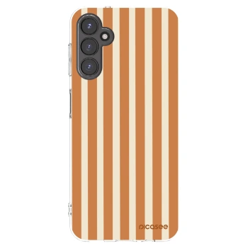 Picasee silikonový průhledný obal pro Samsung Galaxy A14 5G A146P - Orange lines