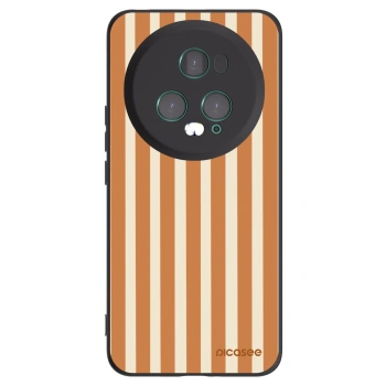 Picasee silikonový černý obal pro Honor Magic5 Pro - Orange lines
