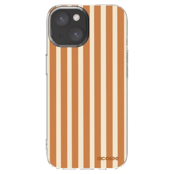 Picasee silikonový průhledný obal pro Apple iPhone 15 - Orange lines