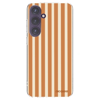 Picasee silikonový průhledný obal pro Samsung Galaxy S24+ S926B 5G - Orange lines