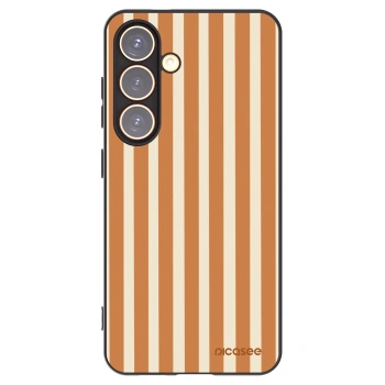 Picasee silikonový černý obal pro Samsung Galaxy S24 S921B 5G - Orange lines