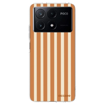 Picasee silikonový průhledný obal pro Xiaomi Poco X6 Pro - Orange lines