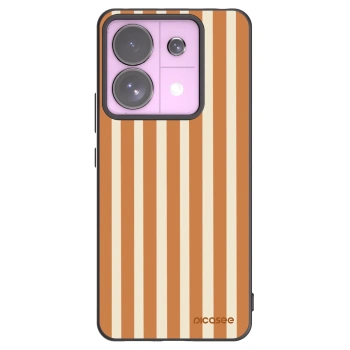 Picasee silikonový černý obal pro Xiaomi Redmi Note 13 Pro 5G - Orange lines