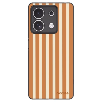 Picasee silikonový černý obal pro Xiaomi Redmi Note 13 4G - Orange lines
