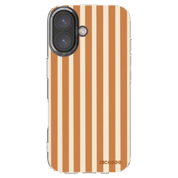 Picasee silikonový průhledný obal pro Apple iPhone 16 - Orange lines