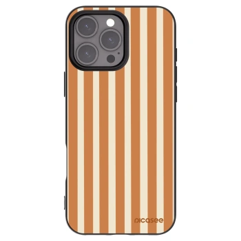 Picasee silikonový černý obal pro Apple iPhone 16 Pro Max - Orange lines