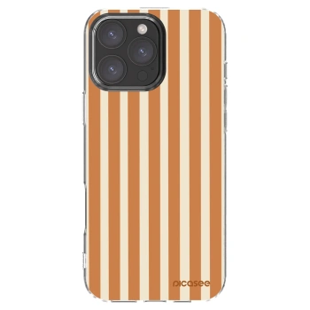Picasee silikonový průhledný obal pro Apple iPhone 16 Pro Max - Orange lines