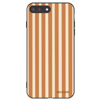 Picasee silikonový černý obal pro Apple iPhone 8 Plus - Orange lines