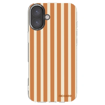 Picasee silikonový průhledný obal pro Apple iPhone 16 Plus - Orange lines