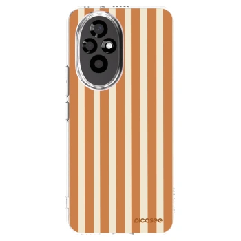 Picasee silikonový průhledný obal pro Honor 200 5G - Orange lines