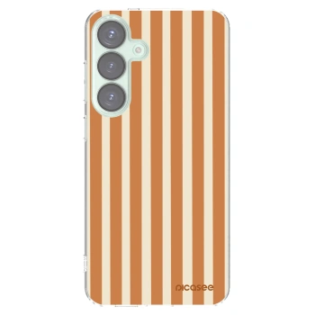 Picasee silikonový průhledný obal pro Samsung Galaxy S25+ 5G - Orange lines