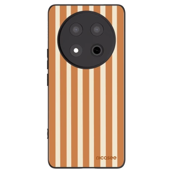Picasee silikonový černý obal pro Honor Magic7 Lite 5G - Orange lines