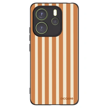 Picasee silikonový černý obal pro Xiaomi Redmi Note 14 4G - Orange lines