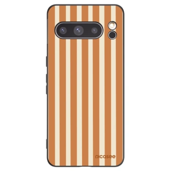 Picasee silikonový černý obal pro Google Pixel 8 Pro - Orange lines