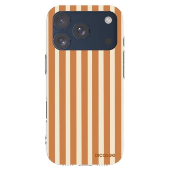 Picasee silikonový průhledný obal pro Apple iPhone 17 Pro - Orange lines