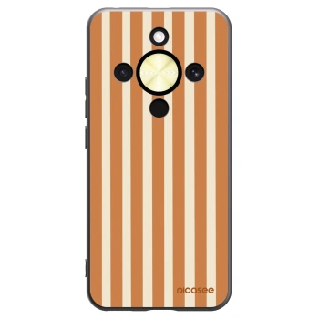 Picasee silikonový černý obal pro Honor Magic8 Lite 5G - Orange lines