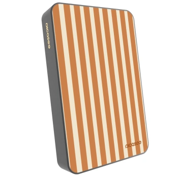 Picasee Powerbanka s MagSafe 10 000 mAh Šedá - Orange lines
