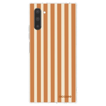 Picasee silikonový průhledný obal pro Samsung Galaxy Note 10 N970F - Orange lines