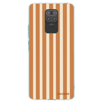 Picasee silikonový černý obal pro Xiaomi Redmi Note 9 - Orange lines