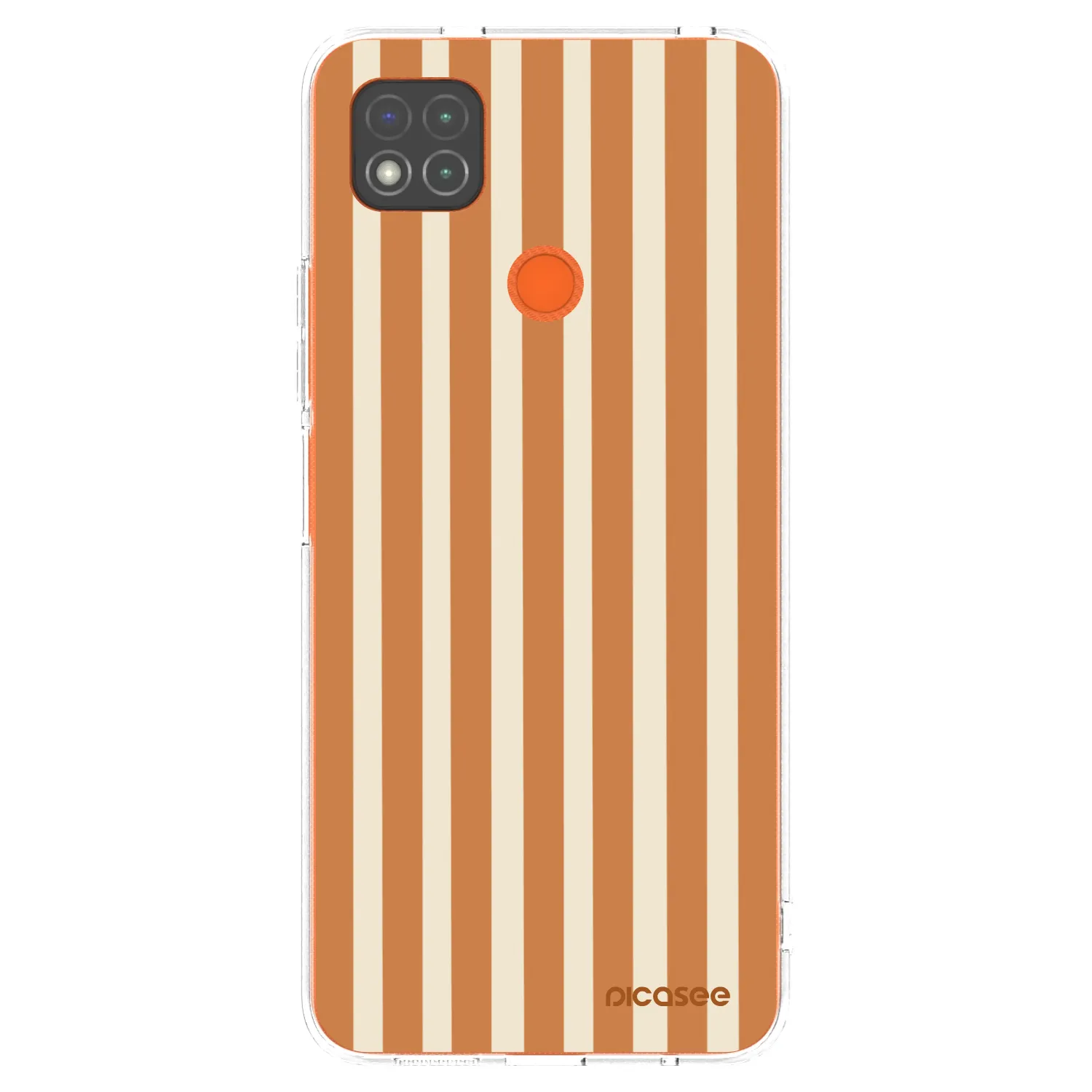 Picasee silikonový průhledný obal pro Xiaomi Redmi 9C - Orange lines