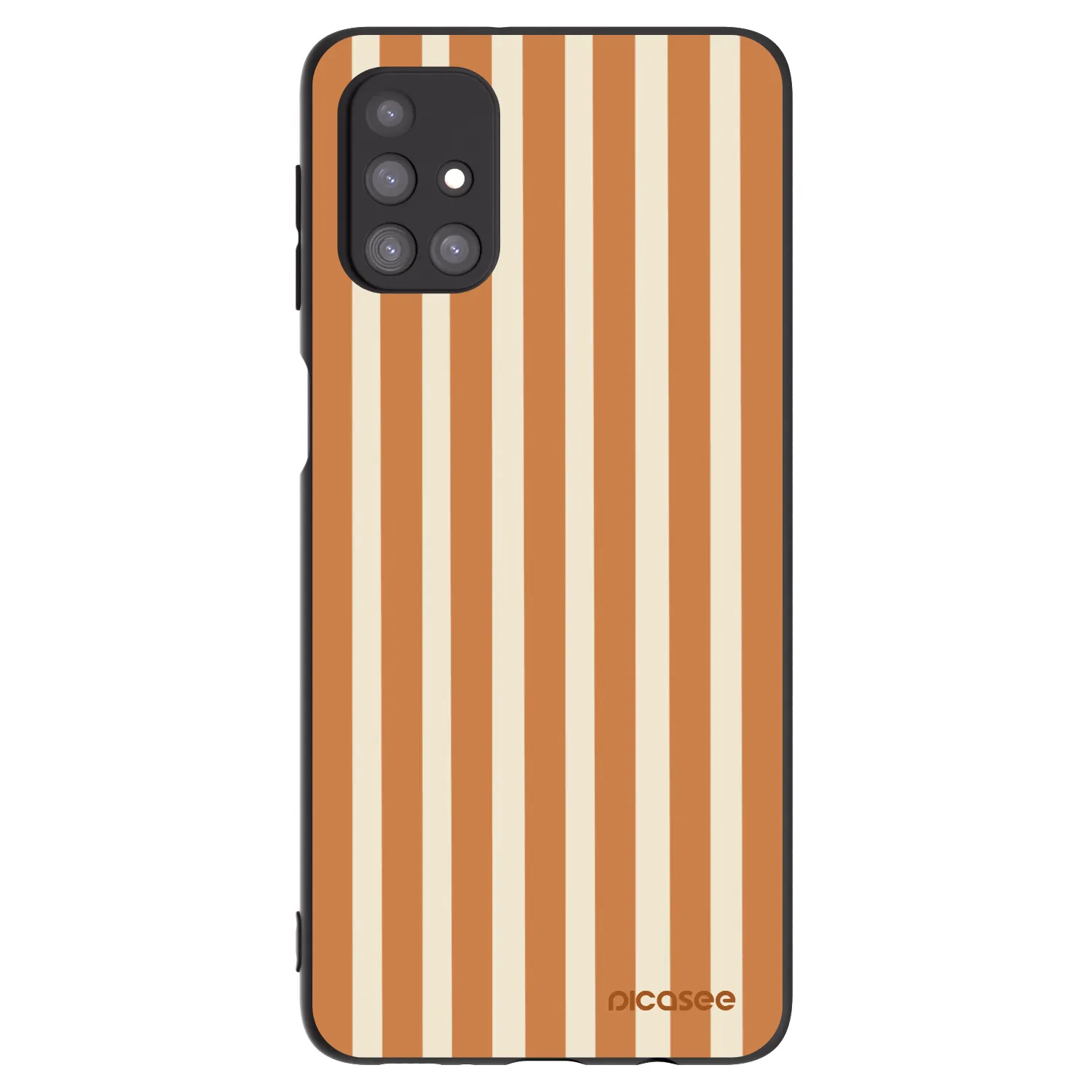 Picasee silikonový černý obal pro Samsung Galaxy M31s - Orange lines