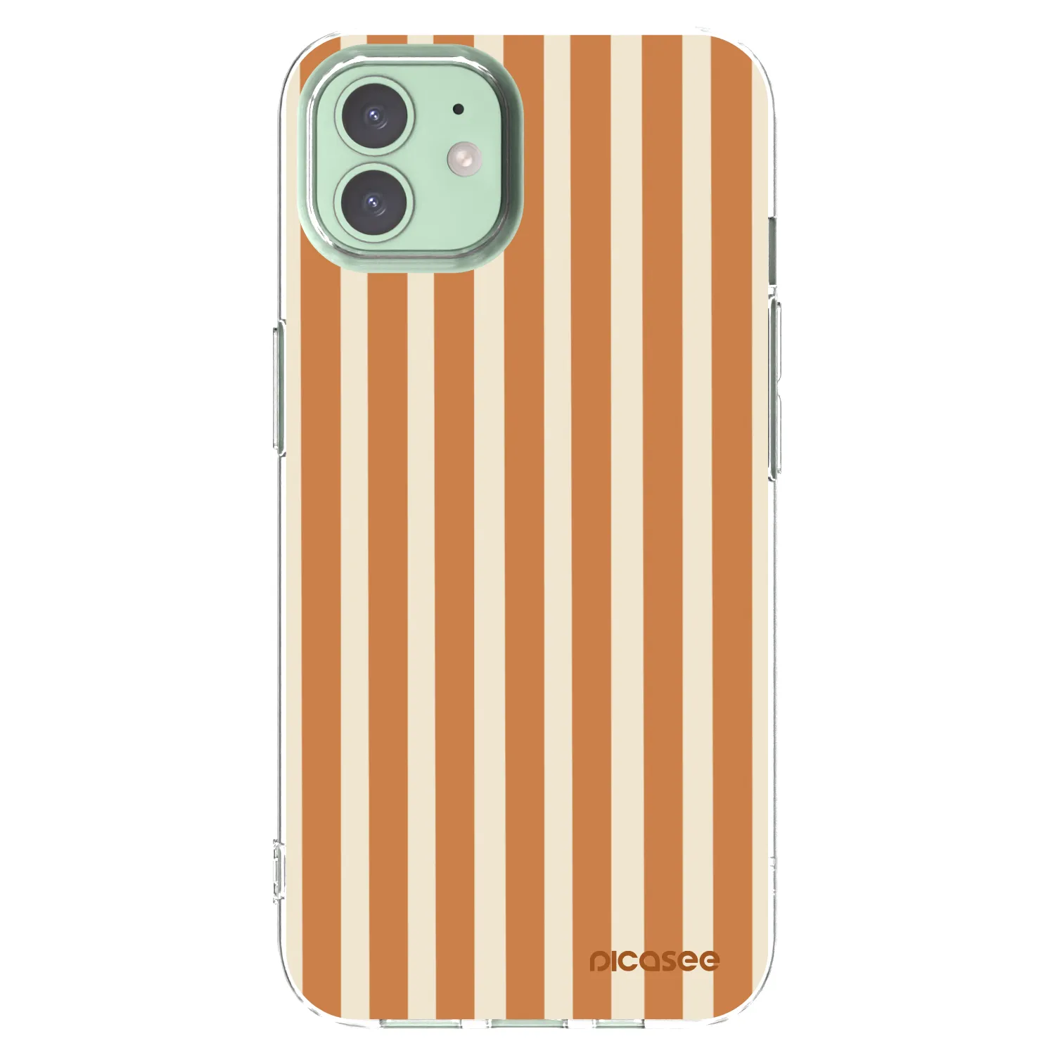Picasee silikonový průhledný obal pro Apple iPhone 12 - Orange lines