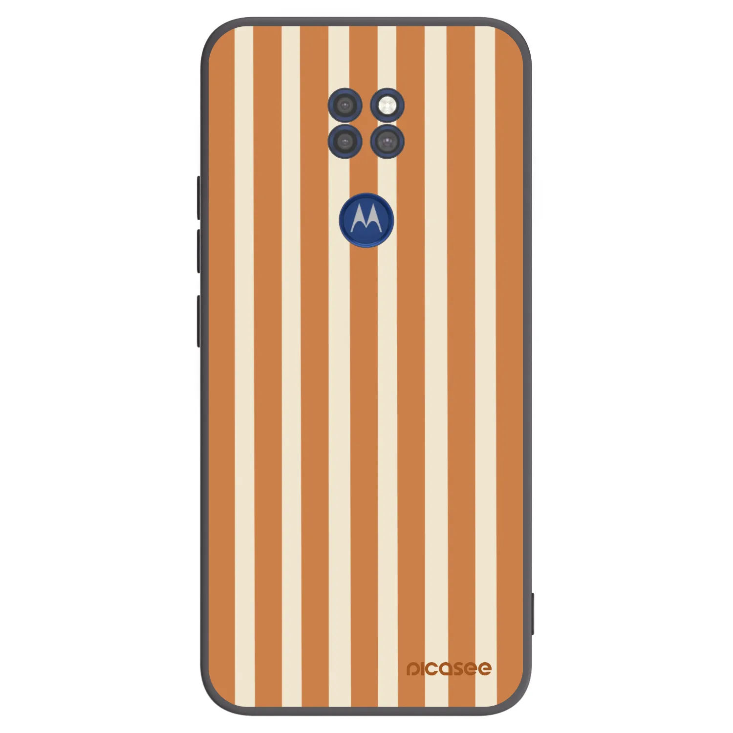 Picasee silikonový černý obal pro Motorola Moto G9 Play - Orange lines