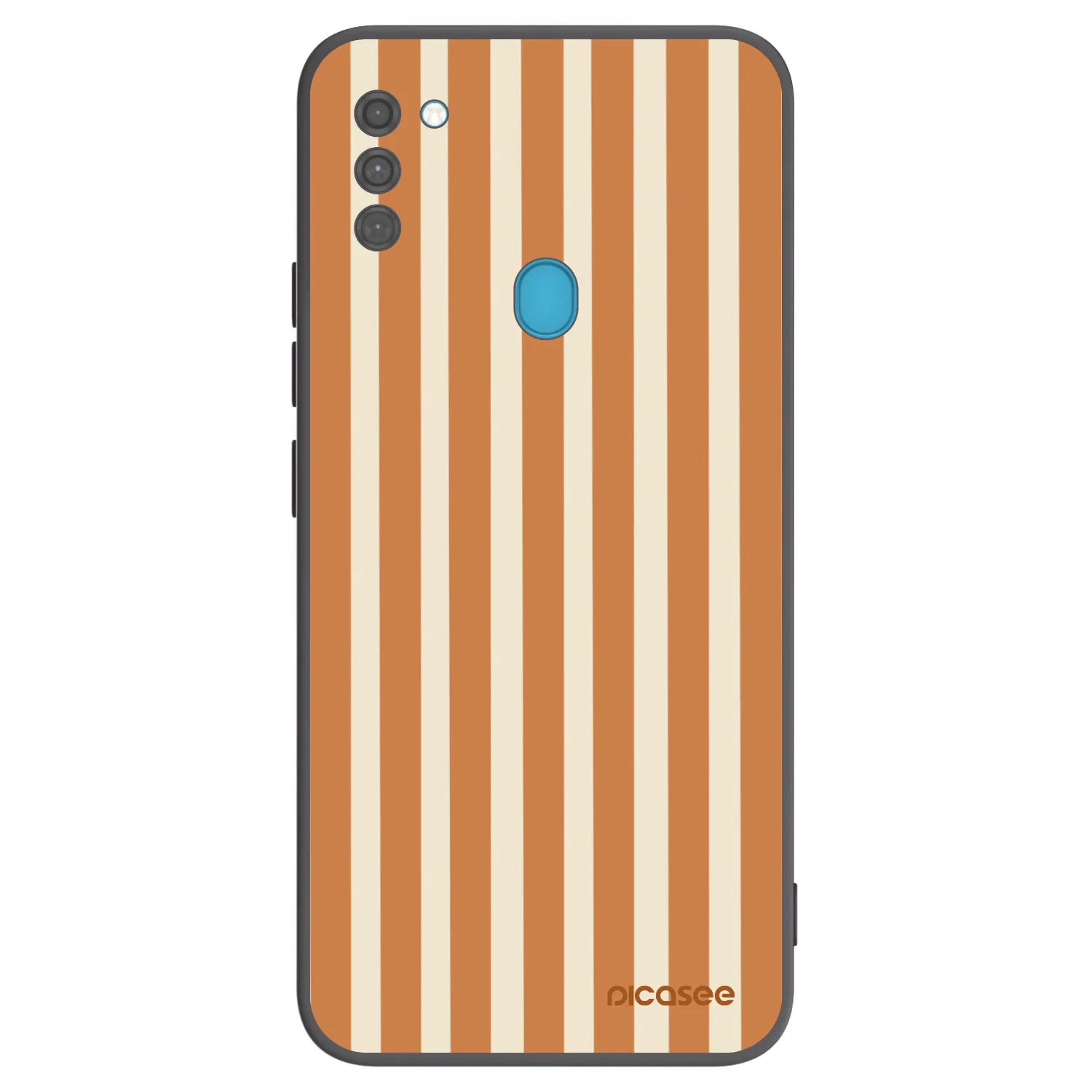 Picasee silikonový černý obal pro Samsung Galaxy M11 - Orange lines