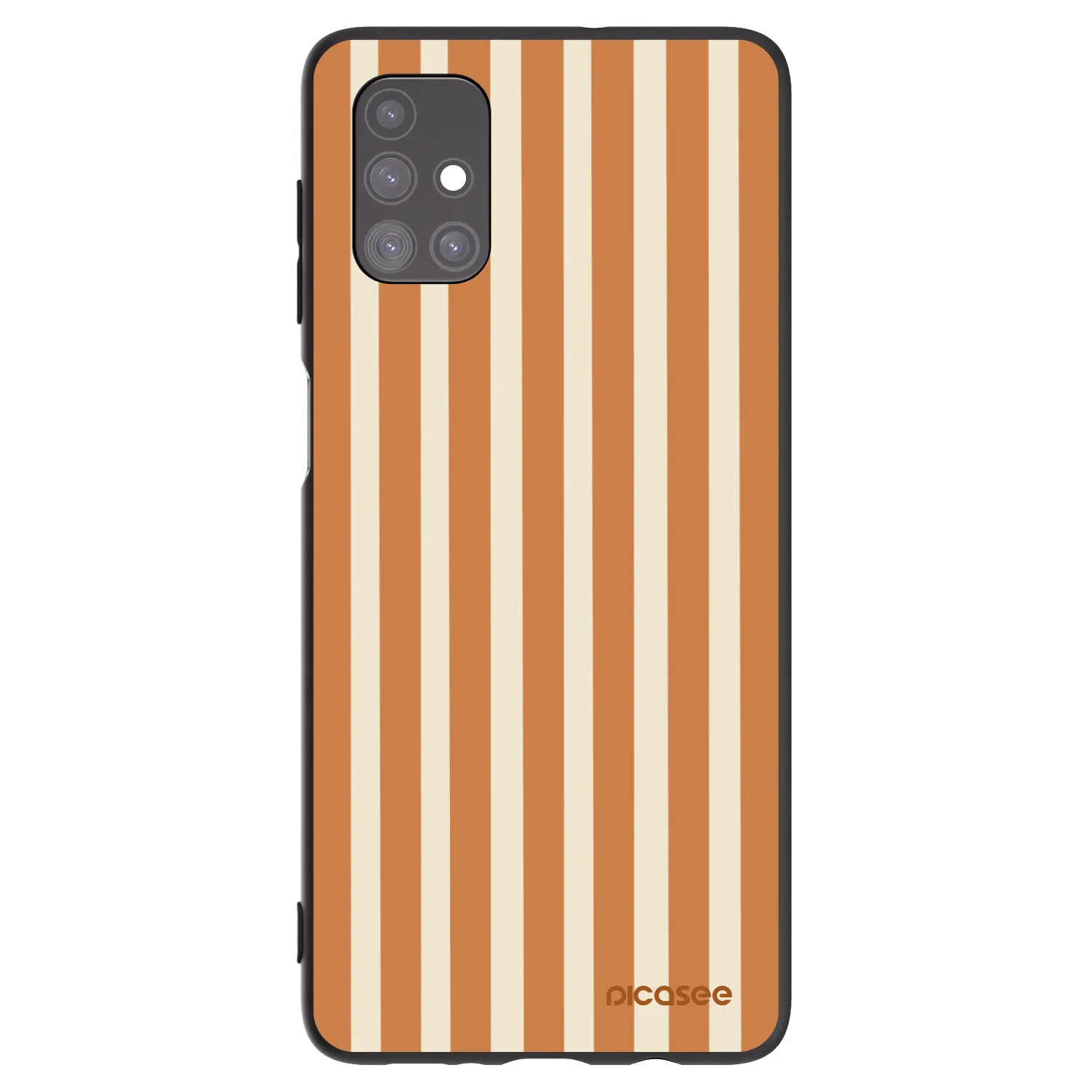 Picasee silikonový černý obal pro Samsung Galaxy M51 M515F - Orange lines
