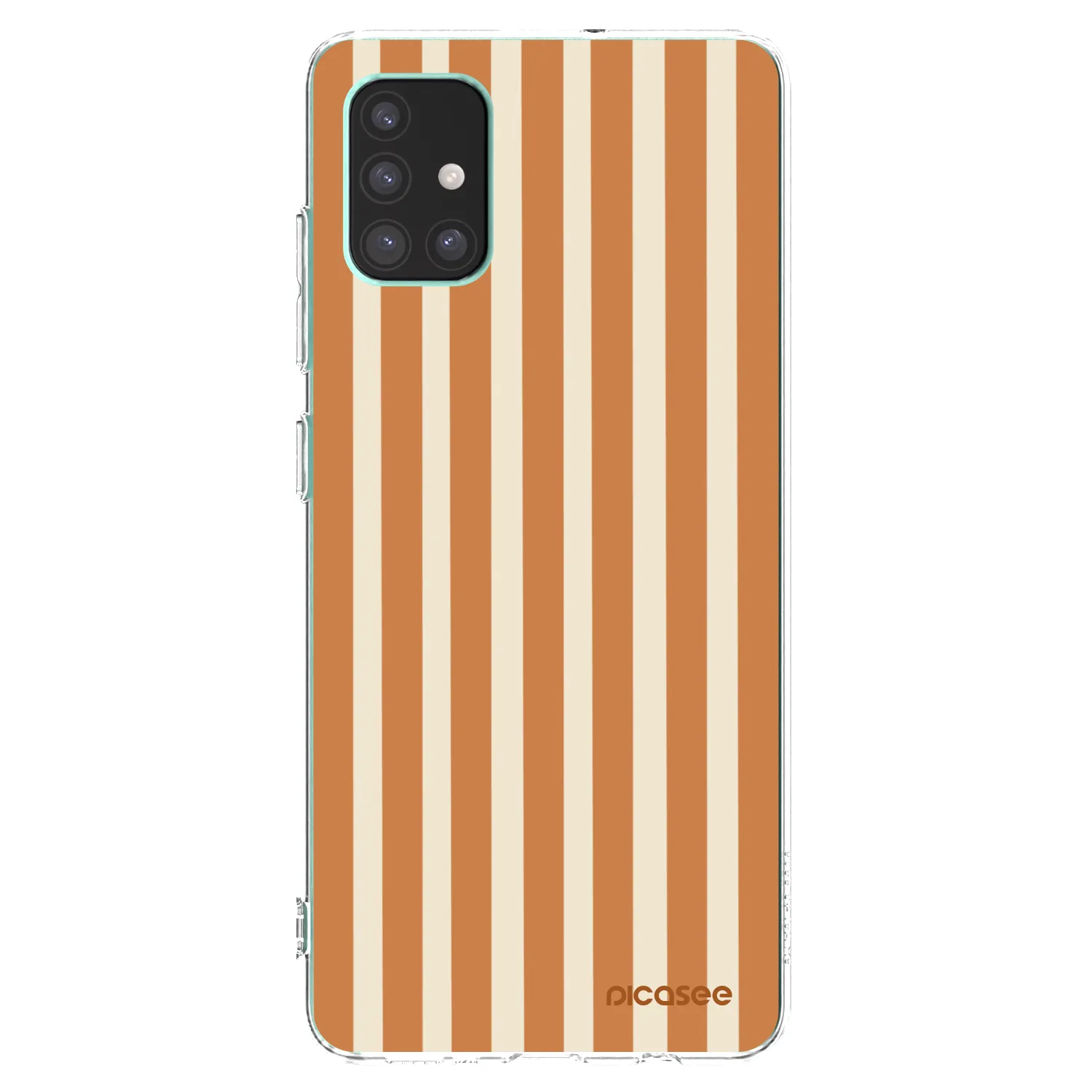 Picasee silikonový průhledný obal pro Samsung Galaxy M51 M515F - Orange lines