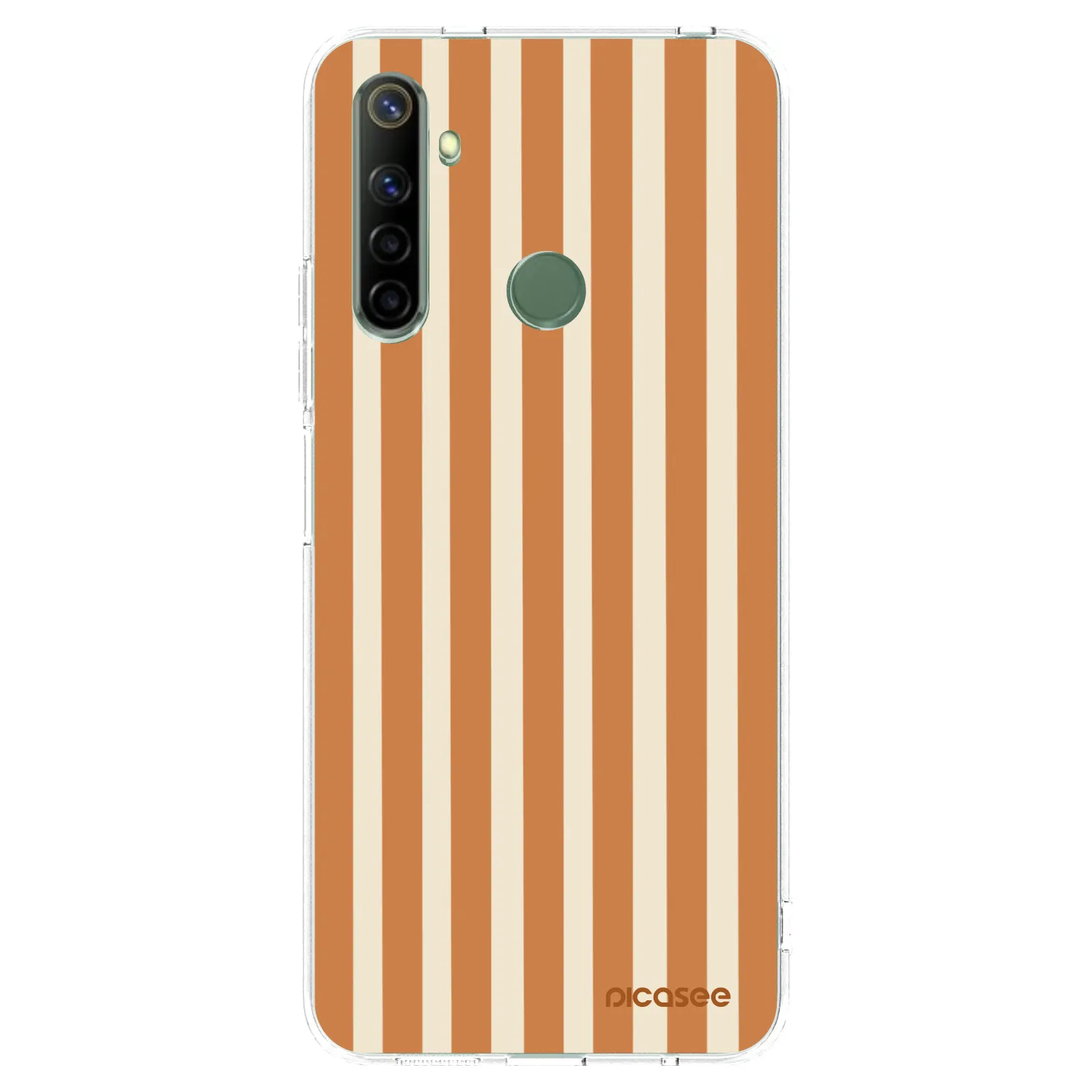 Picasee silikonový průhledný obal pro Realme 6i - Orange lines