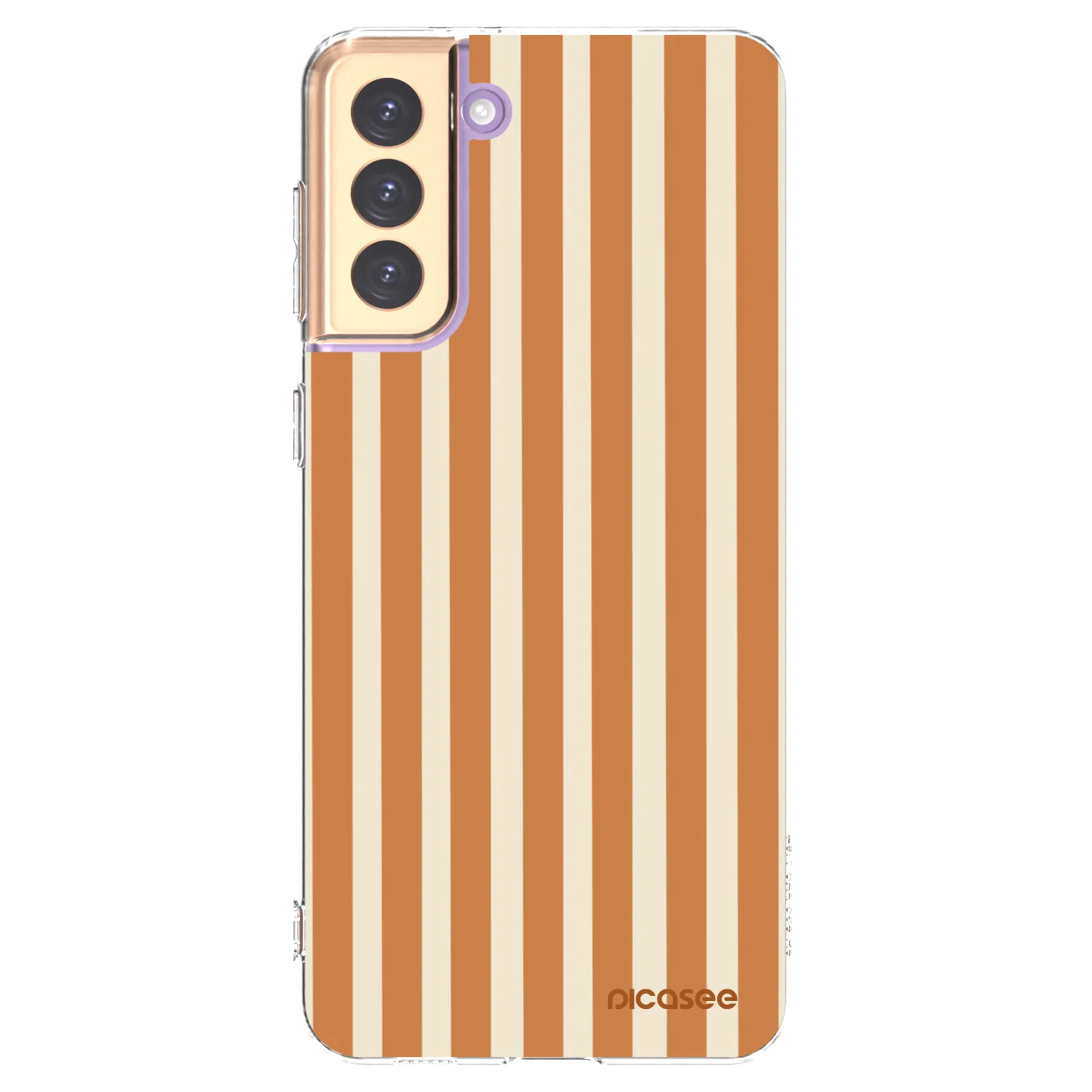 Picasee silikonový průhledný obal pro Samsung Galaxy S21+ 5G G996F - Orange lines