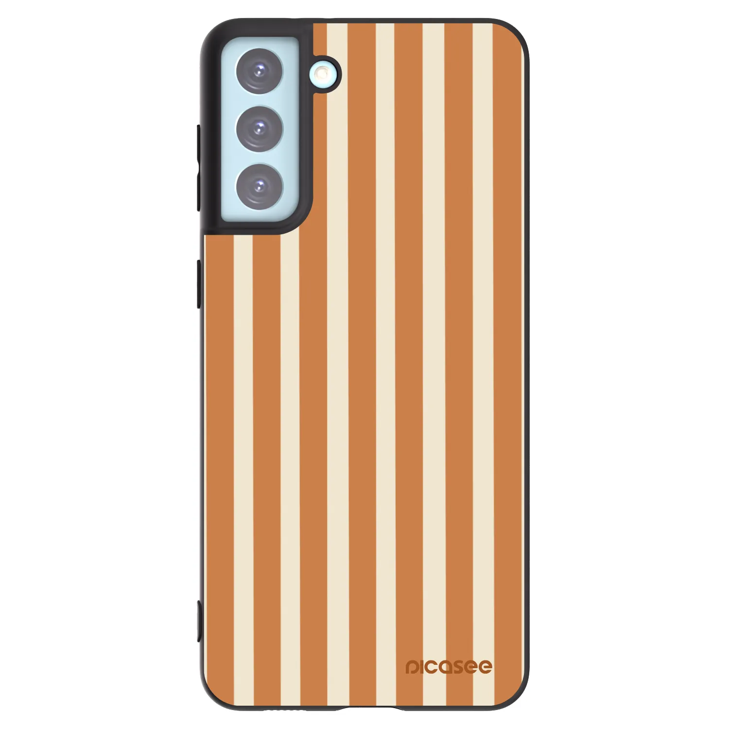 Picasee silikonový černý obal pro Samsung Galaxy S21+ 5G G996F - Orange lines