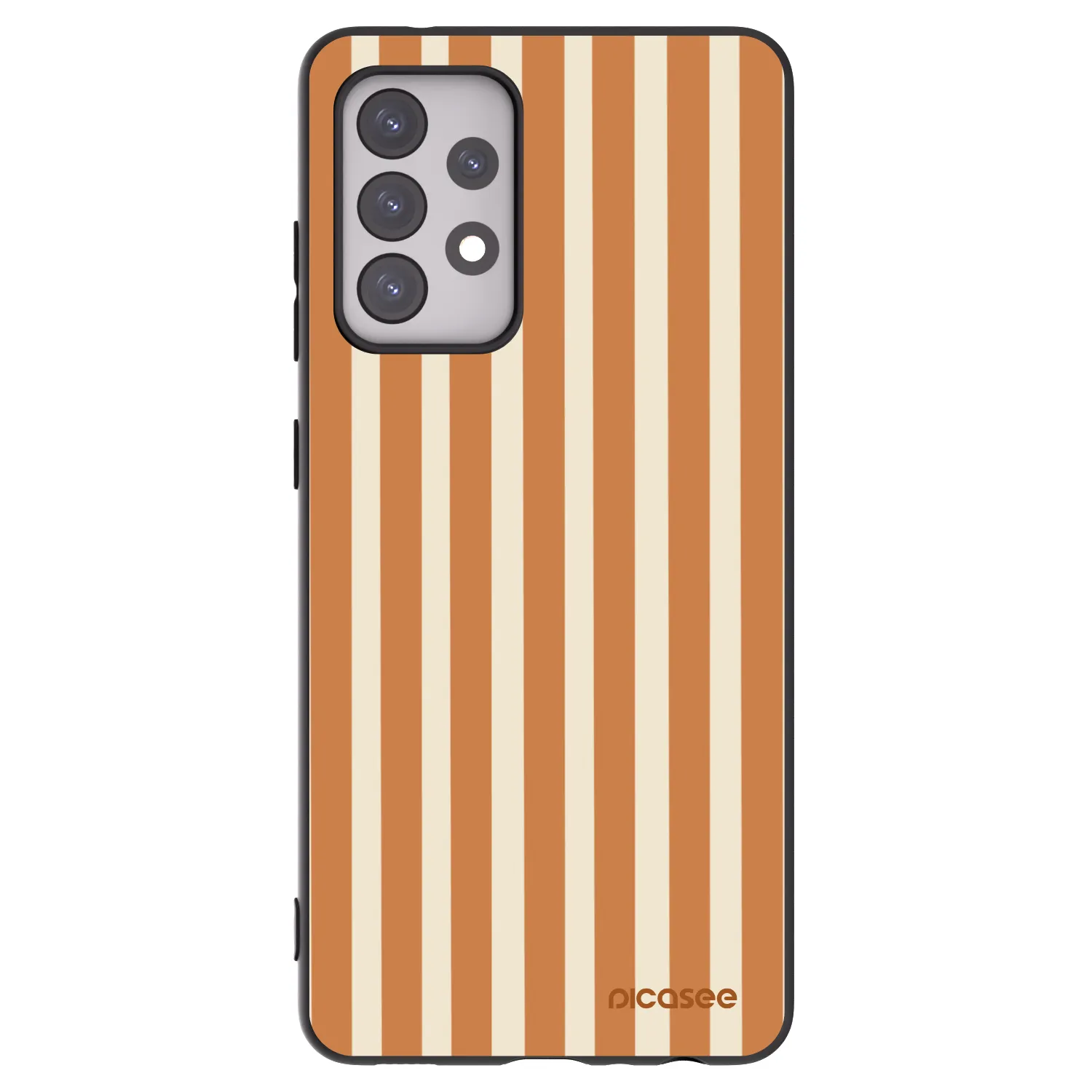 Picasee silikonový černý obal pro Samsung Galaxy A52 5G A525F - Orange lines