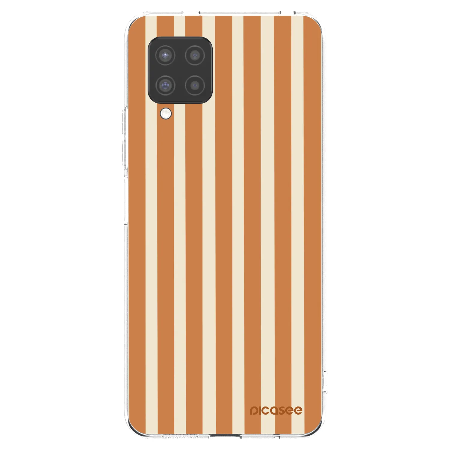 Picasee silikonový průhledný obal pro Samsung Galaxy A42 A426B - Orange lines