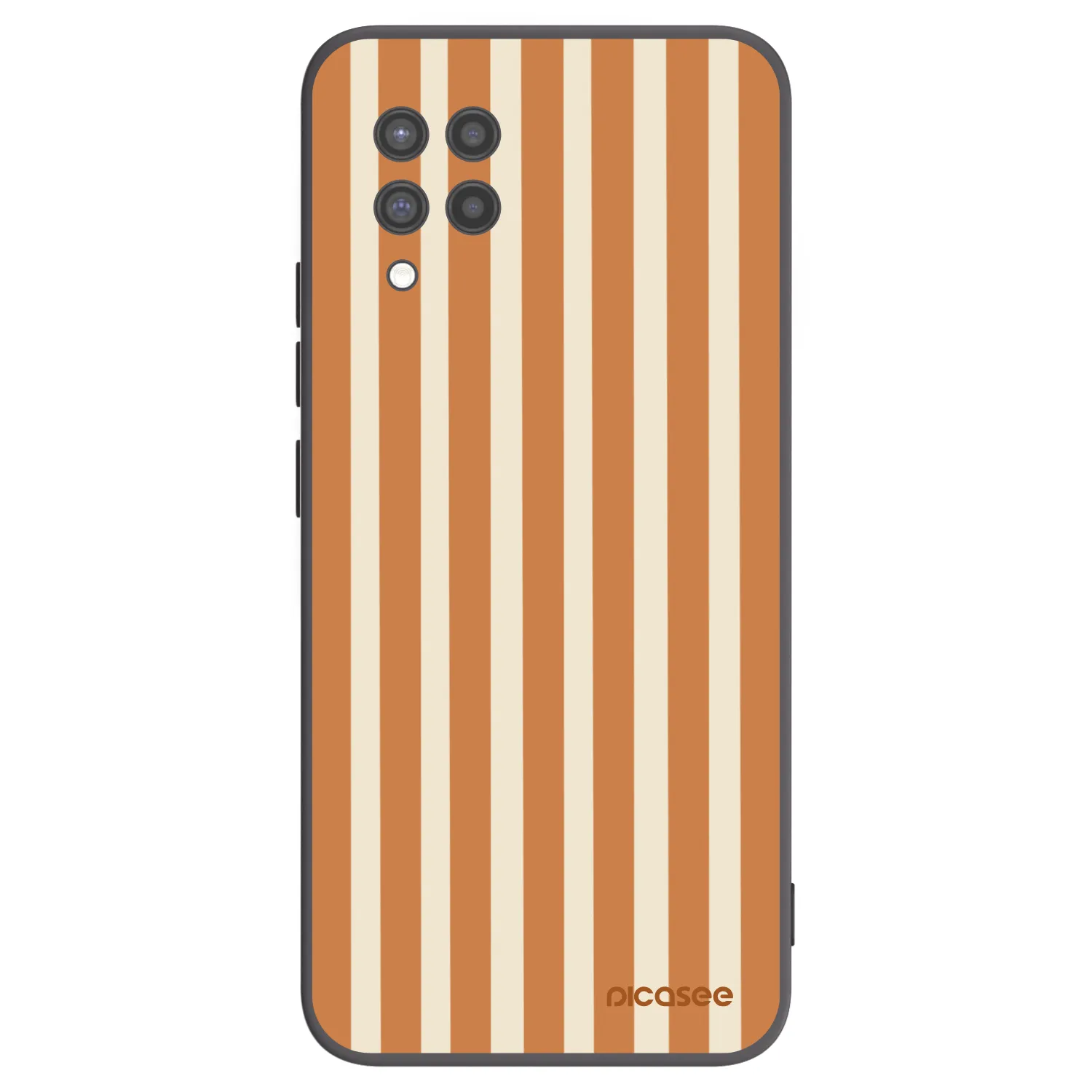 Picasee silikonový černý obal pro Samsung Galaxy A42 A426B - Orange lines