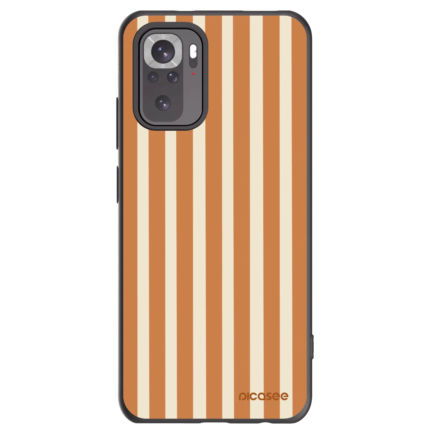 Picasee silikonový černý obal pro Xiaomi Redmi Note 10S - Orange lines