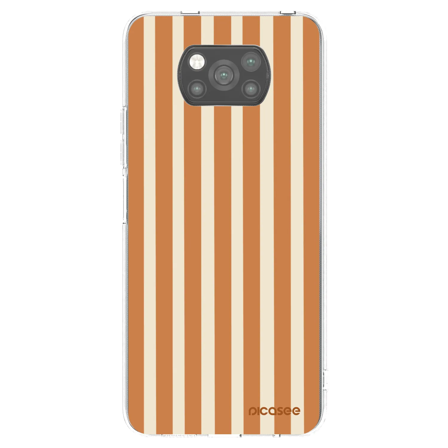 Picasee silikonový černý obal pro Xiaomi Poco X3 Pro - Orange lines