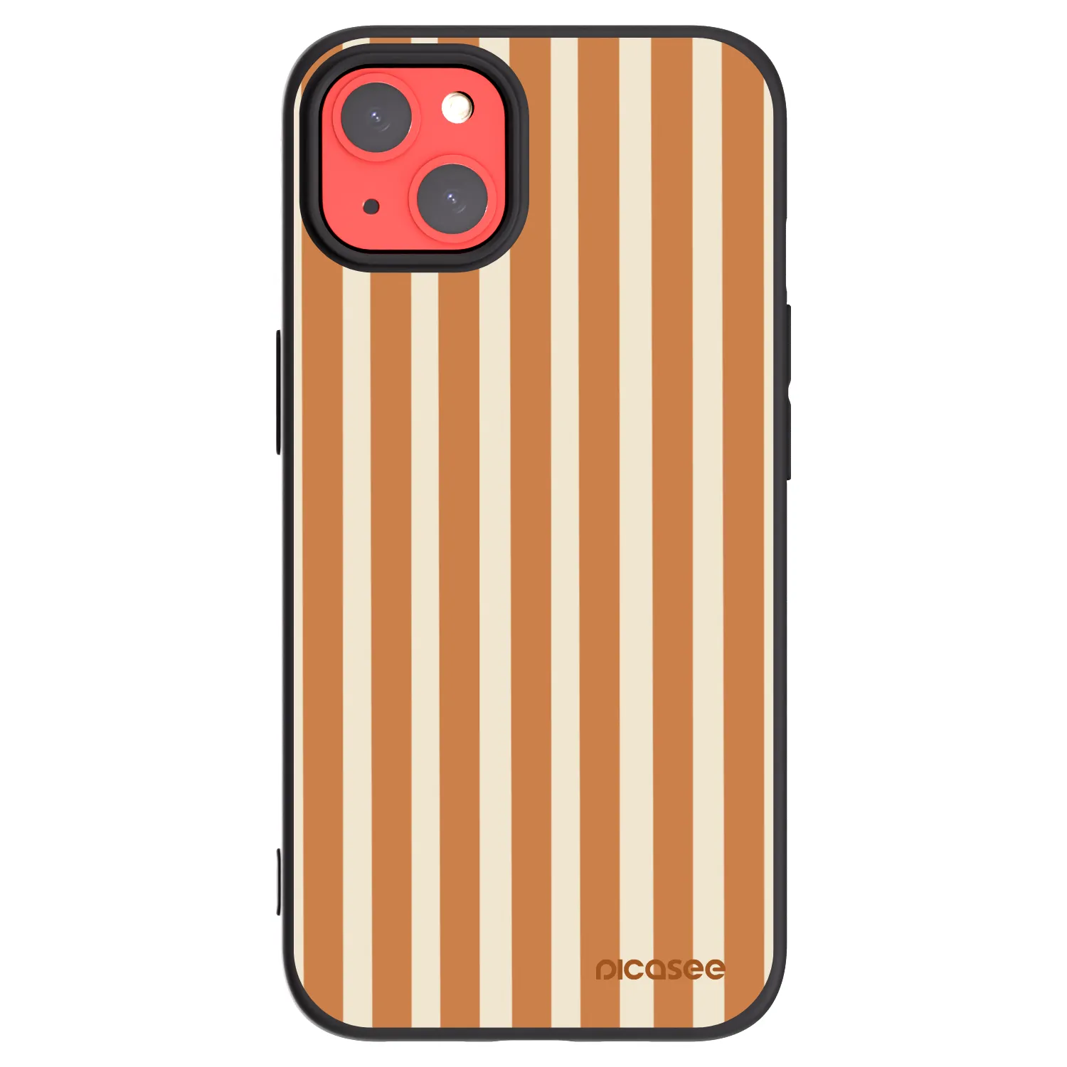 Picasee silikonový černý obal pro Apple iPhone 13 - Orange lines