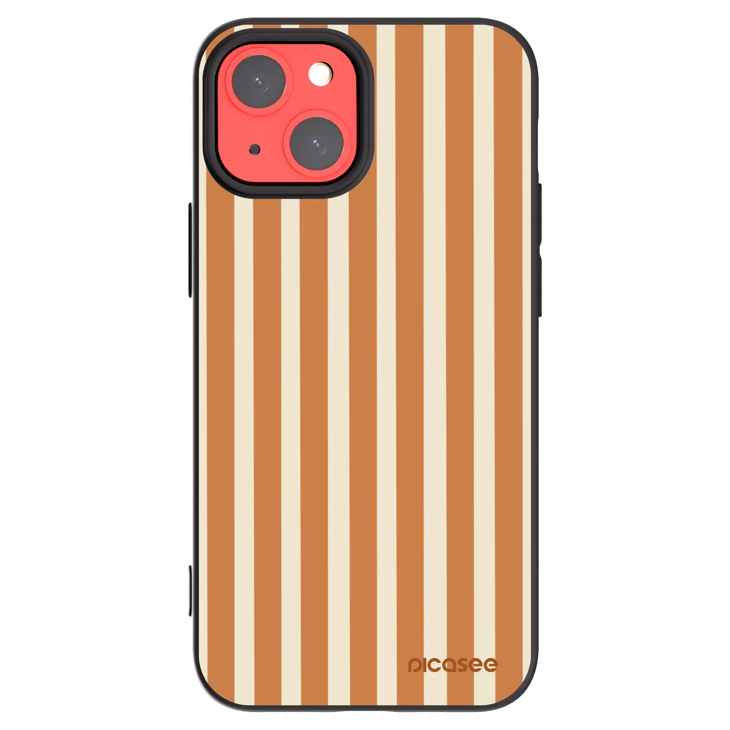 Picasee silikonový černý obal pro Apple iPhone 13 mini - Orange lines
