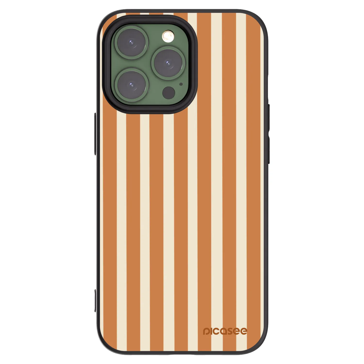 Picasee silikonový černý obal pro Apple iPhone 13 Pro - Orange lines