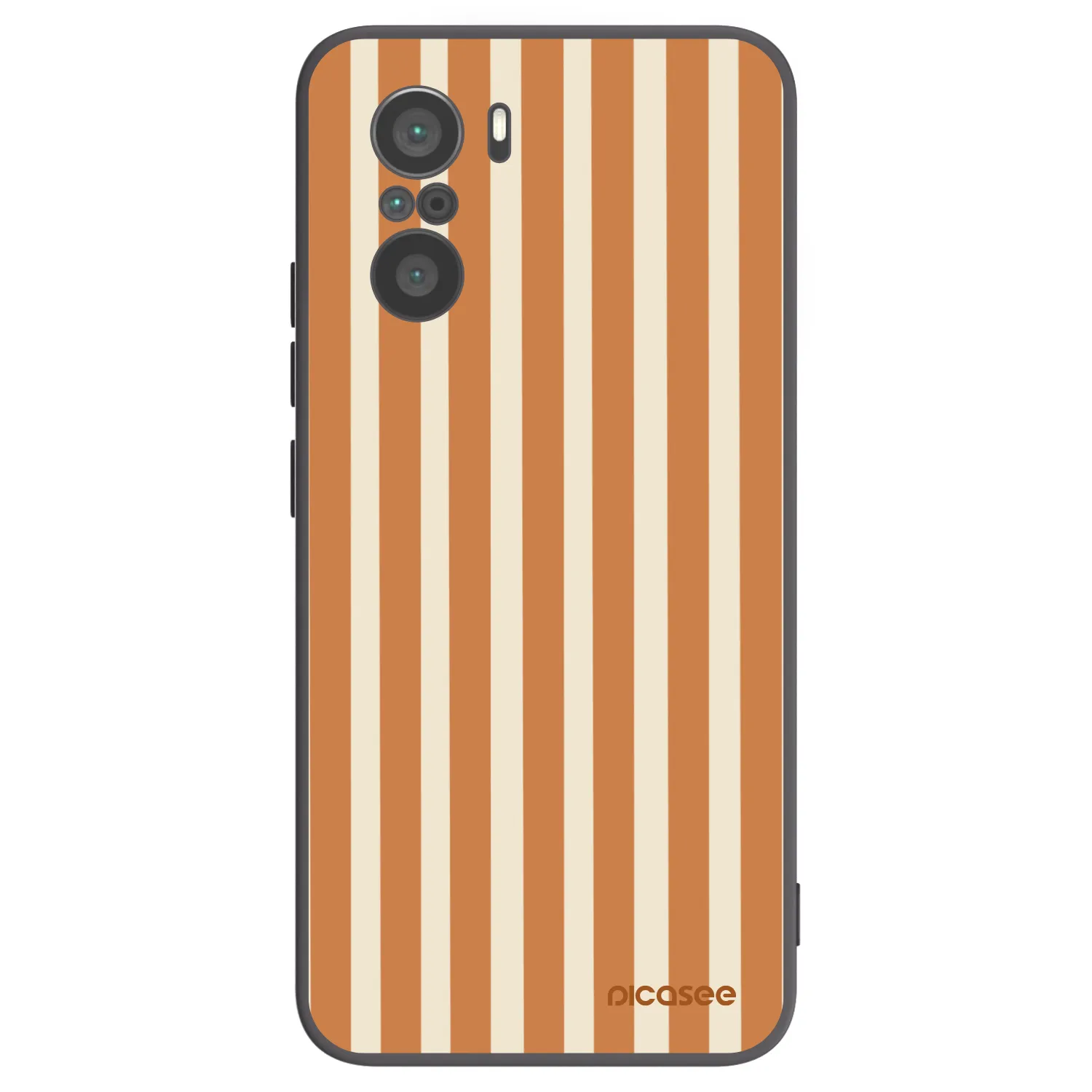 Picasee silikonový černý obal pro Xiaomi Poco F3 - Orange lines
