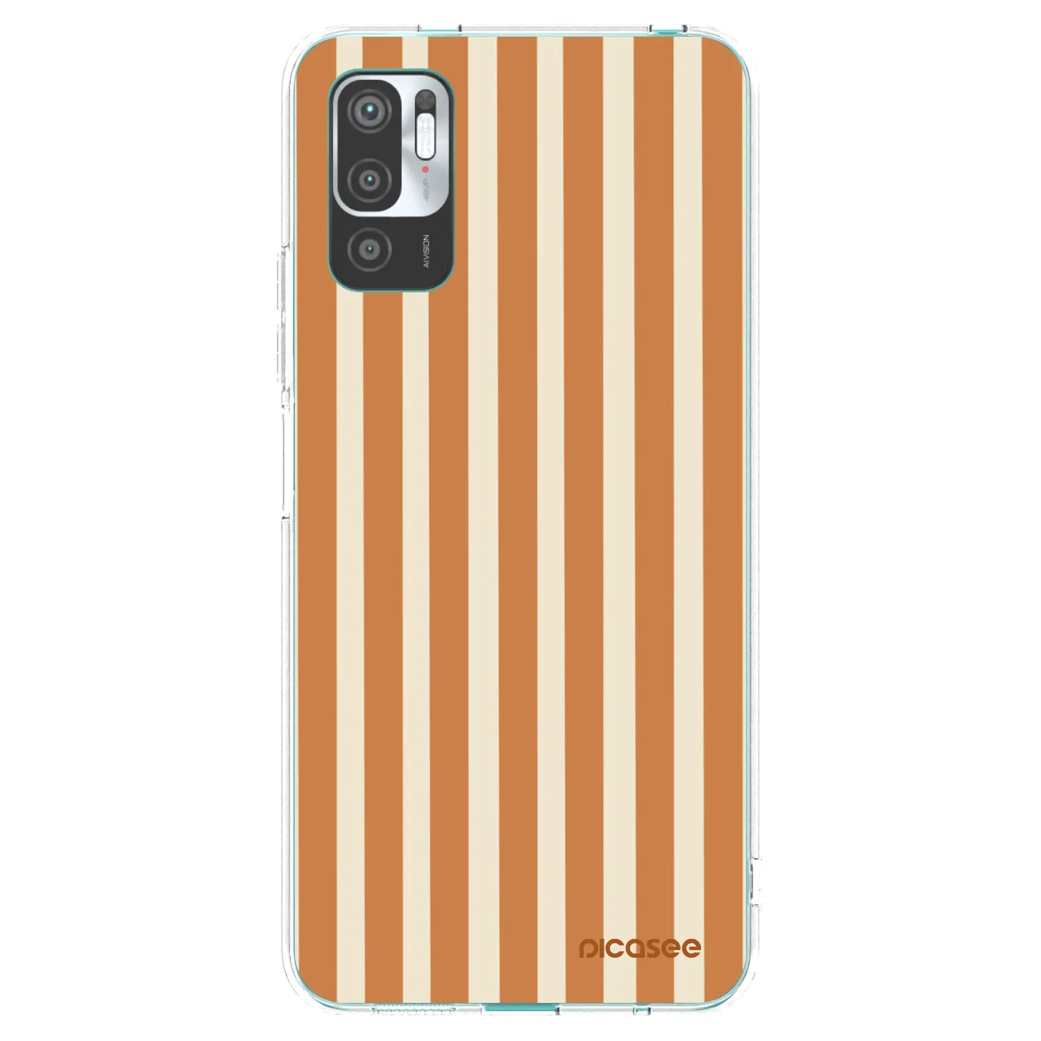 Picasee silikonový průhledný obal pro Xiaomi Redmi Note 10 5G - Orange lines