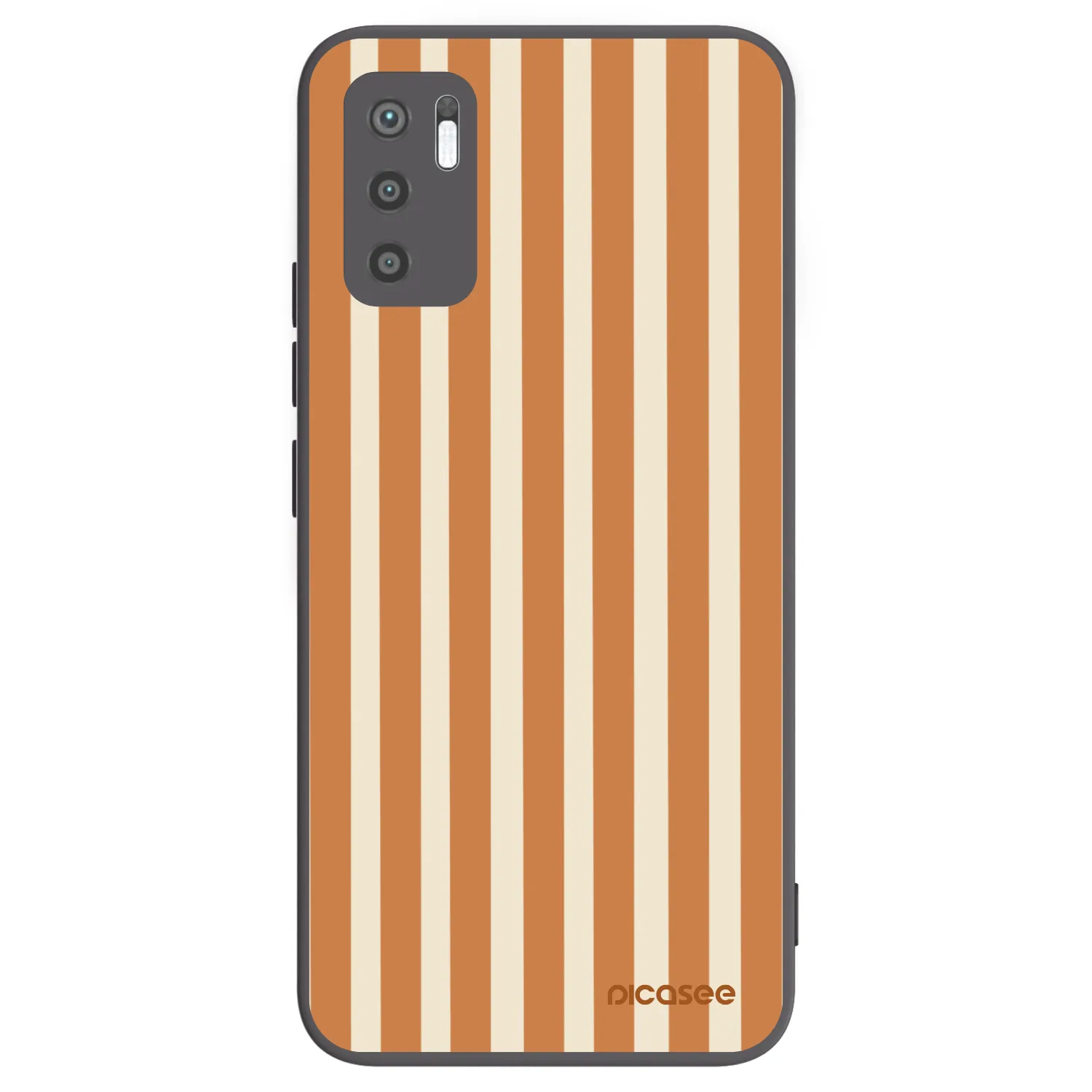 Picasee silikonový černý obal pro Xiaomi Redmi Note 10 5G - Orange lines