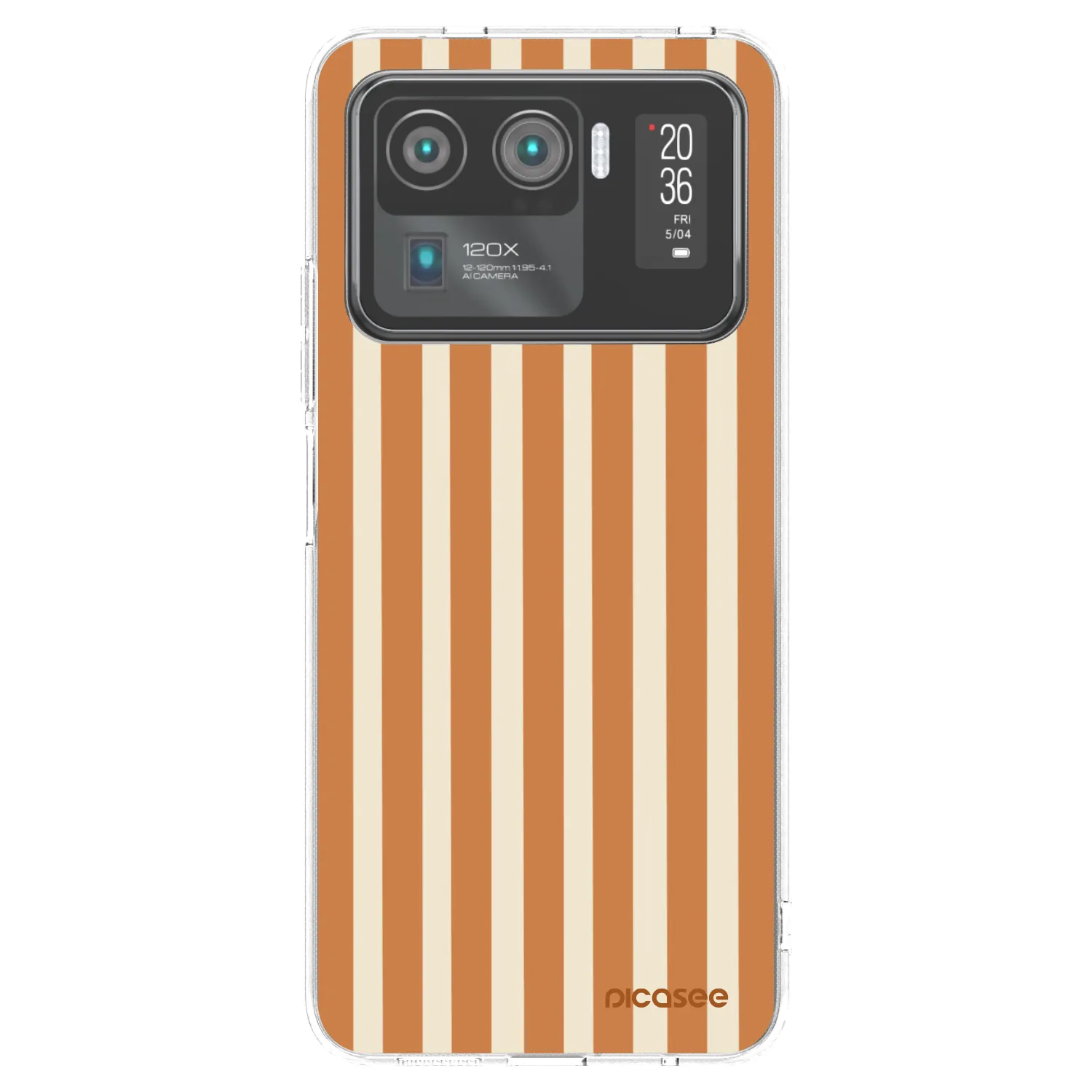 Picasee silikonový průhledný obal pro Xiaomi Mi 11 Ultra - Orange lines