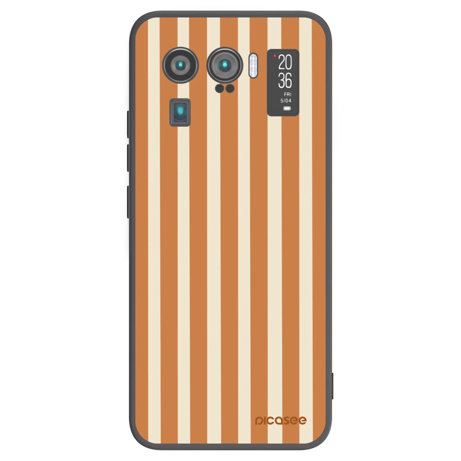 Picasee silikonový černý obal pro Xiaomi Mi 11 Ultra - Orange lines